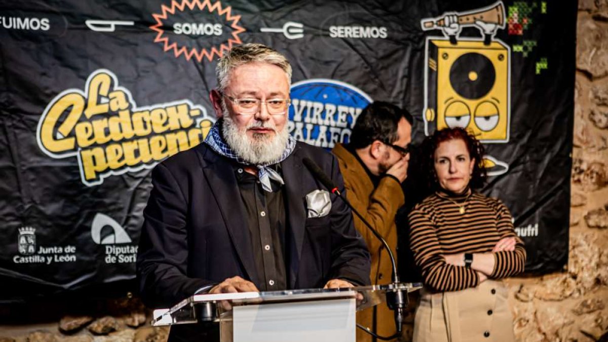 Carmelo Aunión en el pregón de las Jornadas Ritogastronómicas de la Matanza del Vierrey Palafox.