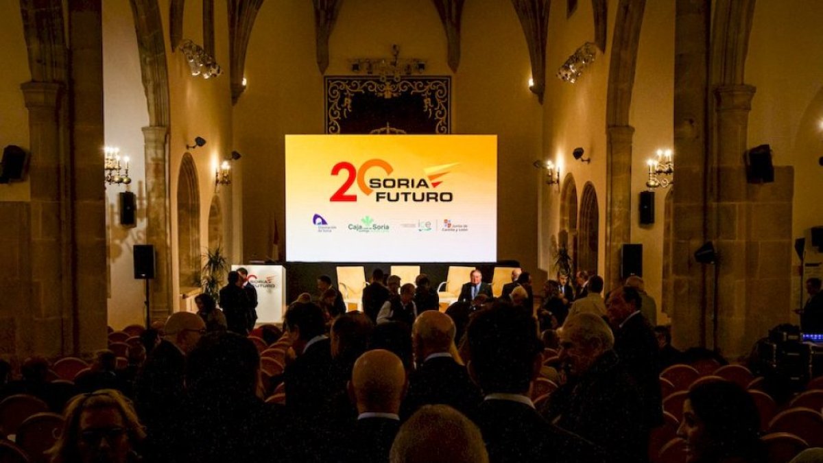 Acto de Soria Futuro cuando cumplió los 20 años.