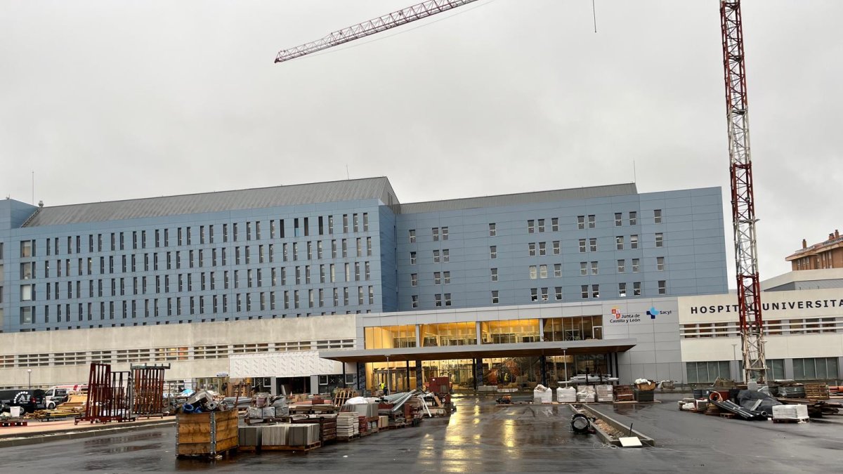 Estado de las obras en el Hospital Santa Bárbara de Soria a 2 de febrero de 2026.