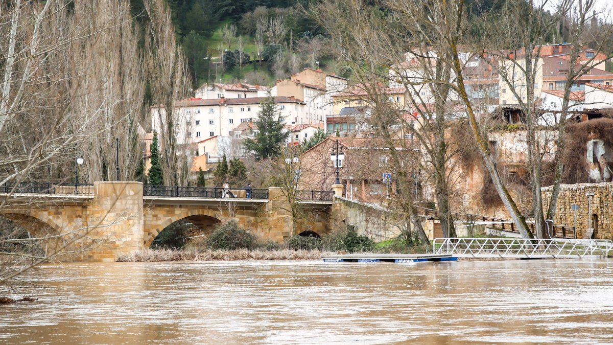 Las márgenes del Duero en Soria se encuentran totalmente anegadas.