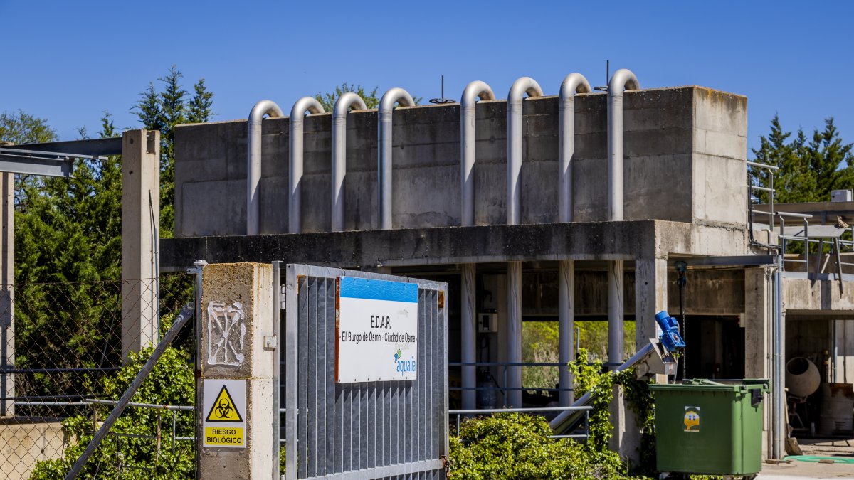 Entrada principal a la depuradora de El Burgo de Osma.