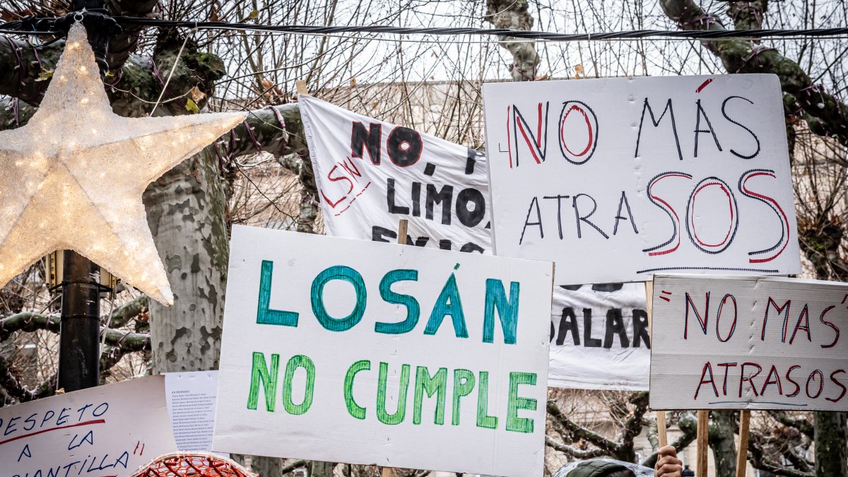 Una de las concentraciones de los trabajadores de Losán.