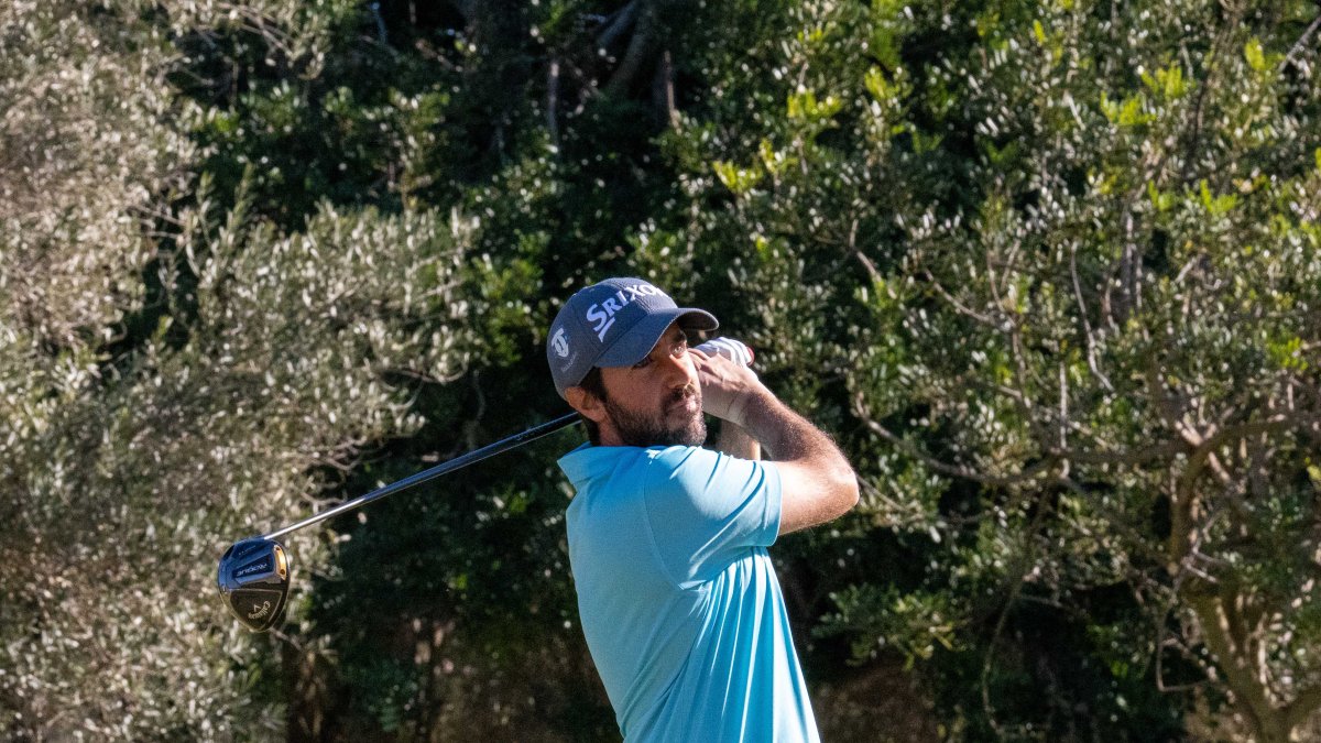 El golfista Daniel Berná durante una competición.
