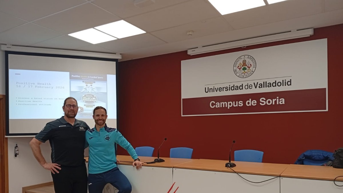 El profesor neerlandés Daan Maljers y el soriano, Roberto Ramírez