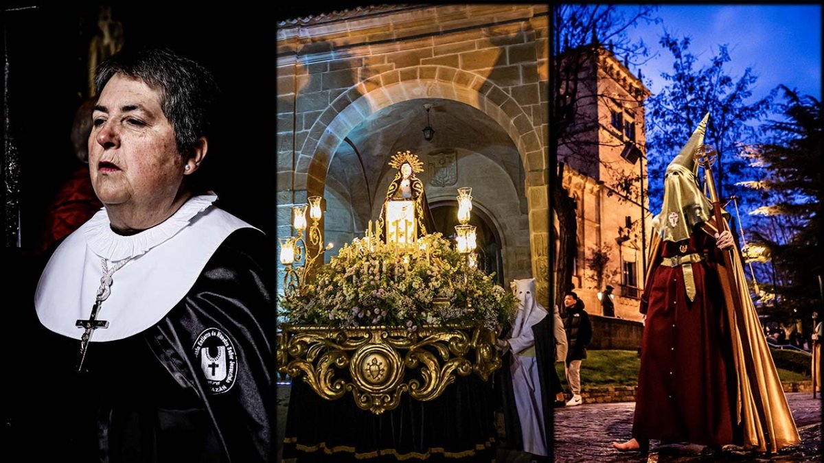 Cofradías del Santo Entierro de Almazán, la Soledad y la Oración en el Huerto, de Soria.