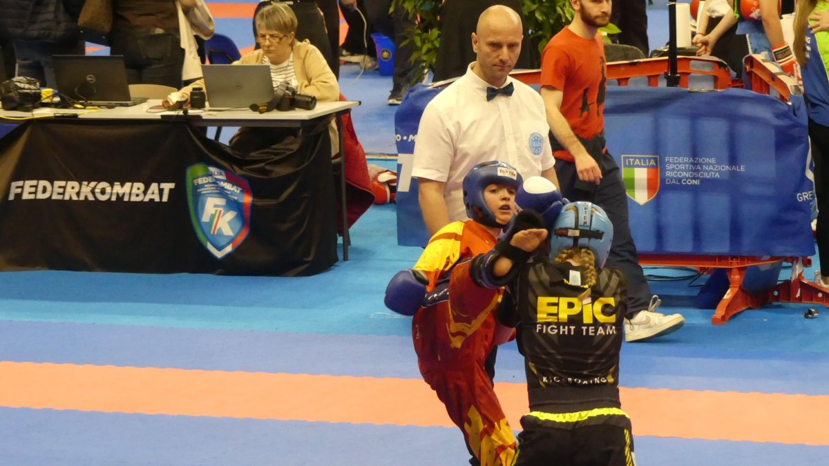 La soriana Adriana Verde durante una de los combates de competición.