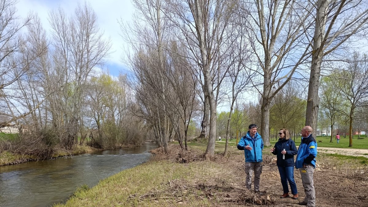 María Jesús Lafuente, en su visita ayer a El Burgo de Osma.