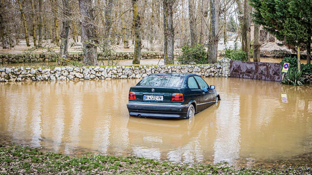 Inundación en San Esteban en febrero.