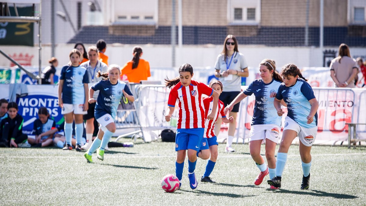 Imagen del partido entre el Atlético de Madrid y las anfitrionas del San José.