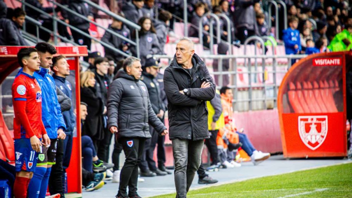 Ángel Rodríguez en el último partido en Los Pajaritos ante el Real Ávila.