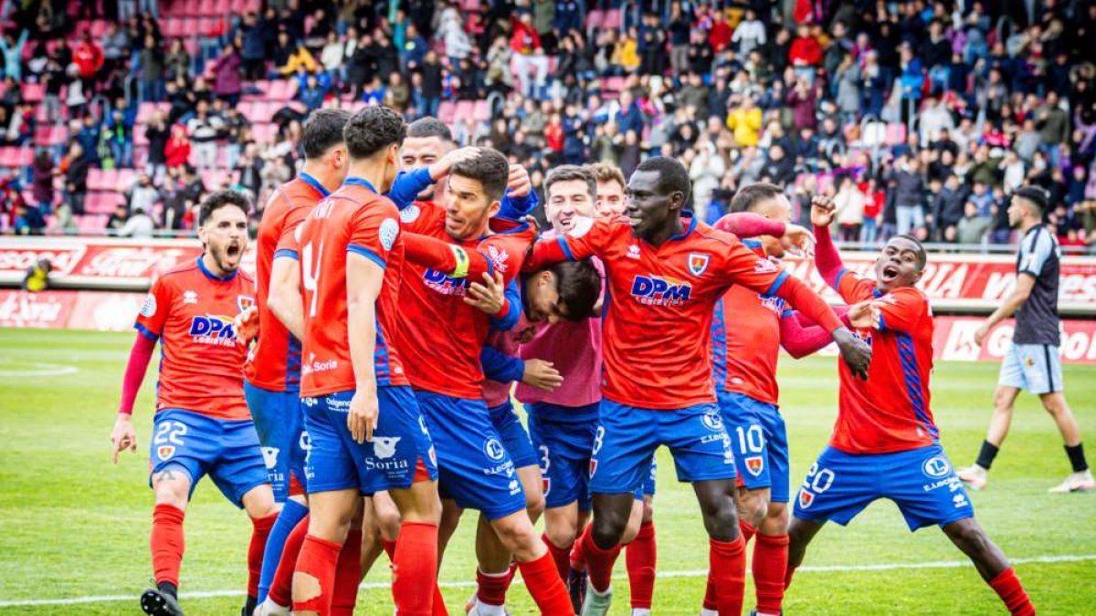 Los jugadores del Numancia regresan el domingo a Los Pajaritos con el objetivo de lograr el triunfo que certifique su presencia en el play off de ascenso.