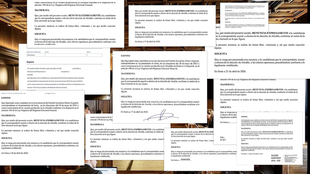 Imagen de las distintas renuncias de los ediles.
