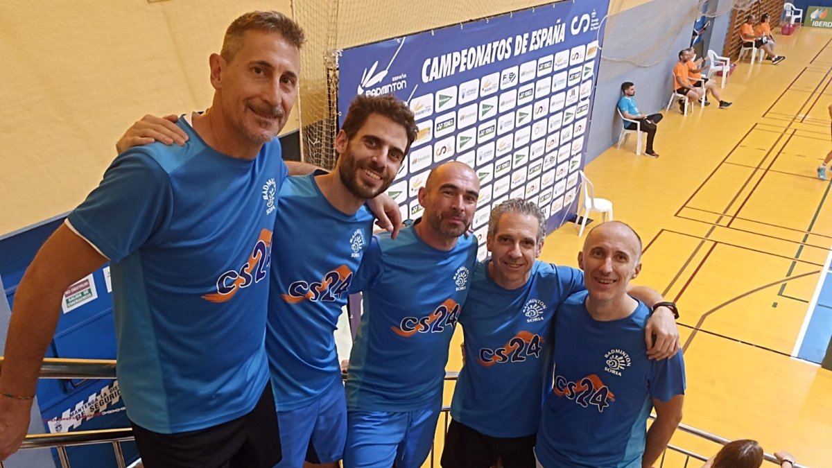 Jugadores del Club Bádminton Soria que compiten en el Nacional senior.