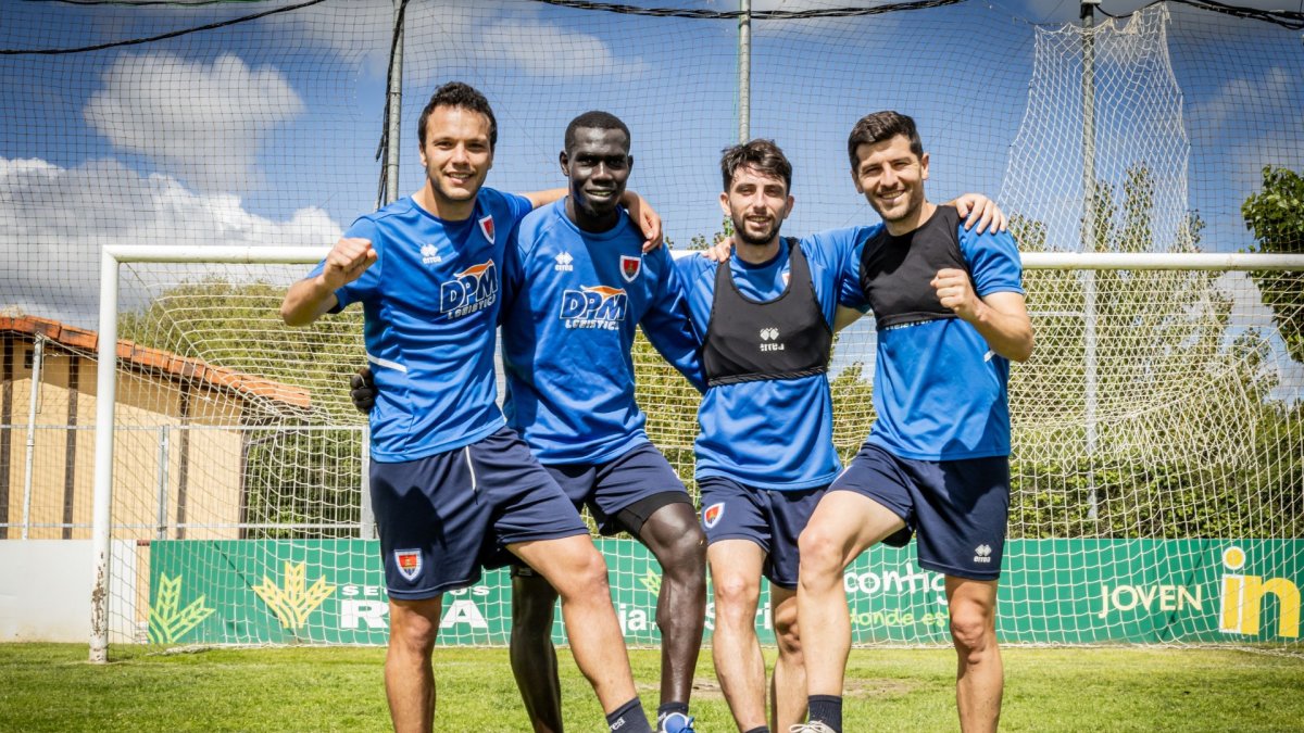 De Frutos, Moustapha, Cristian Delgado y Bonilla jugaron los dos últimos play off fallidos del Numancia a Primera RFEF.