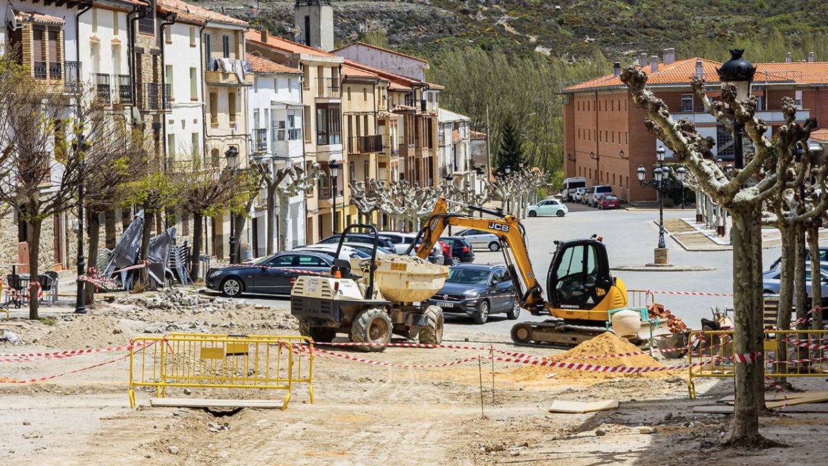 Obras en un pueblo de la provincia.