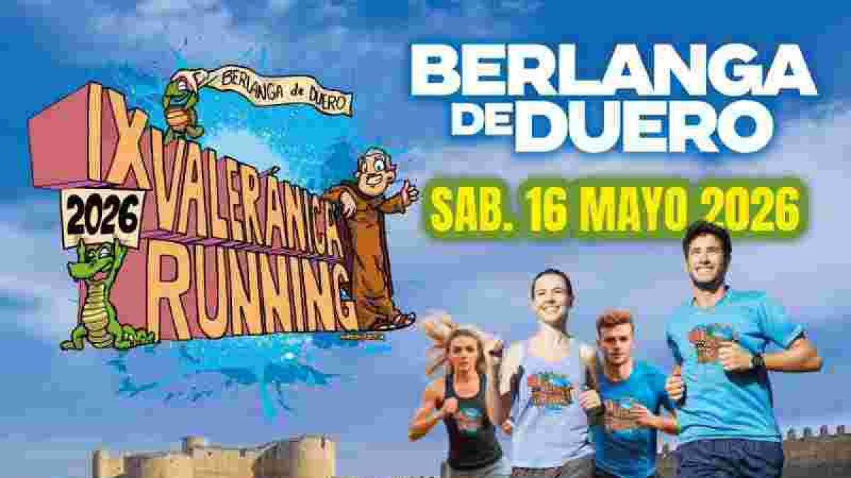 Cartel que anuncia la novena edición de la Valeránica Running de este sábado.