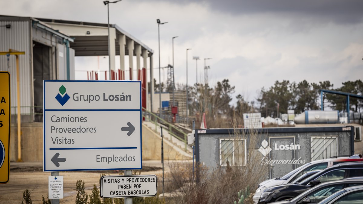 Entrada principal a las instalaciones de Losán en Soria.