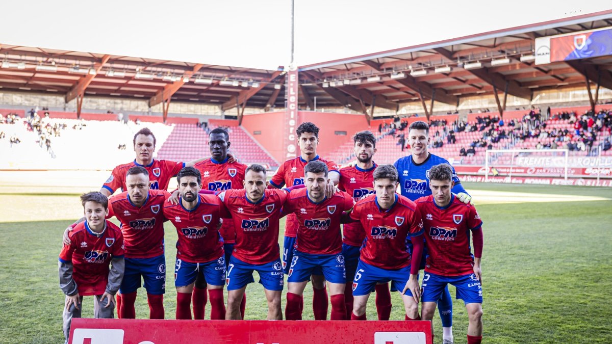 Alineación del CD Numancia esta temporada ante el Atlético Astorga.