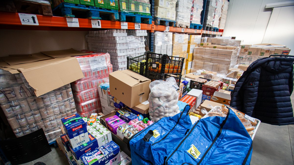 Imagen de archivo del interior del Banco de Alimentos de Soria.