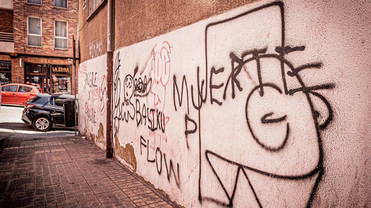 Pintada en un muro de Rota de Calatañazor.