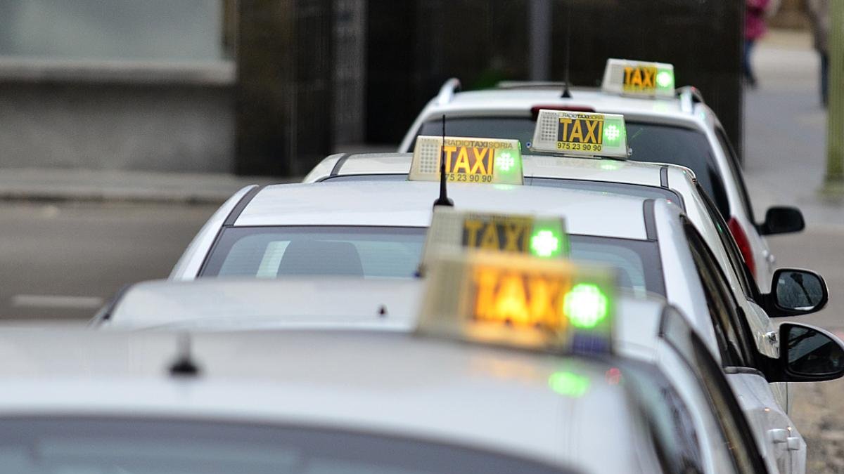 Taxis en Soria en una imagen de archivo.