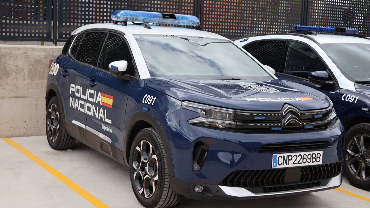 Vehículos de la Policía Nacional en Soria.