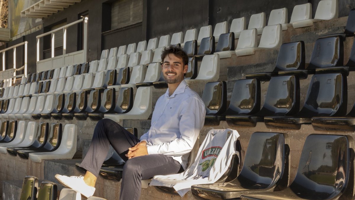 Sergio Gaya durante su etapa en el C.D. Tudelano.