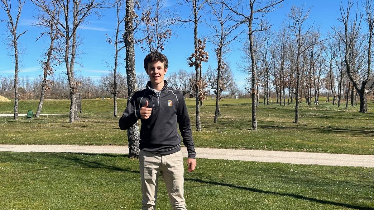 El golfista Miguel López durante una competición.