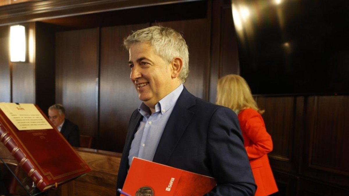 El alcalde de Soria, Javier Antón, en el día de su toma de posesión.