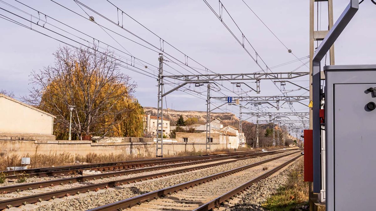 Inmediaciones de la estación de Arcos de Jalón.