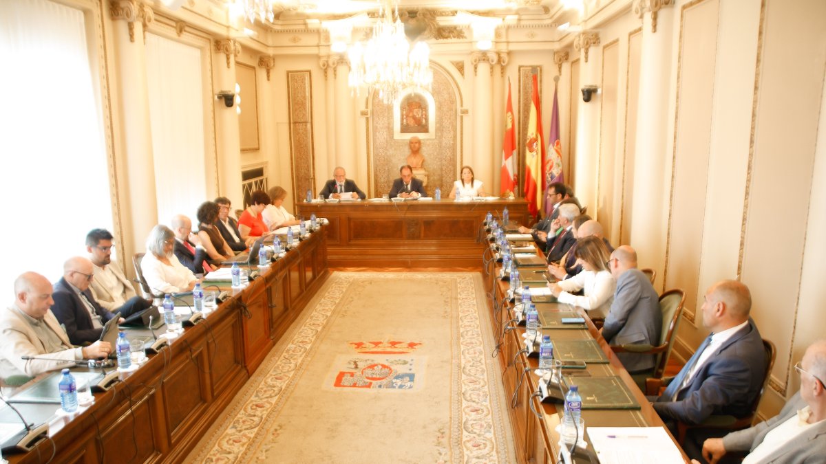 Celebración del pleno de la Diputación.