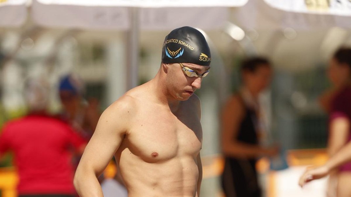 Sergio Martín antes de tomar la salida en una de las pruebas del Campeonato de España de julio.