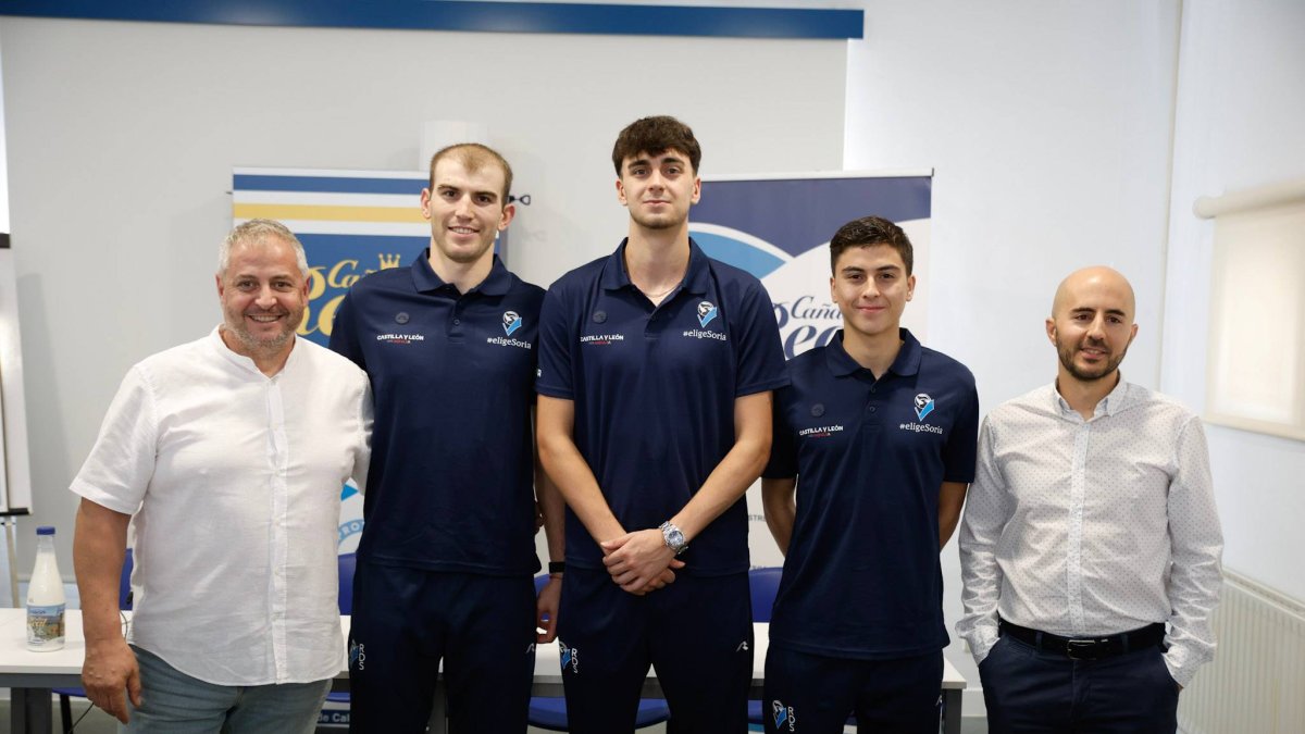 Cabrerizo, Kold, Miguel, Seifert y Machín en la presentación del Grupo Herce en Cañada Real.