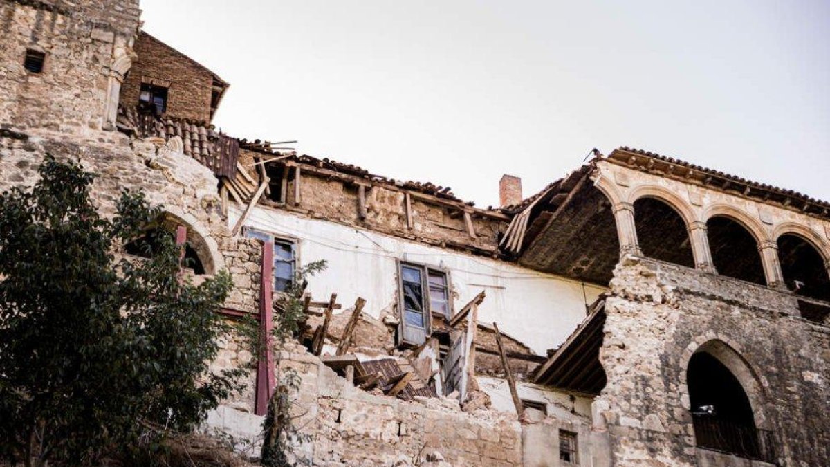 Estado en el que quedó el Palacio de Almazán tras el último derrumbe.