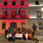 Diputación se iluminó de rojo para invitar a Soria a conocer más sobre el síndrome 22q11.