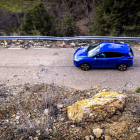 Daños en la carretera de La Galiana entre Ucero y San Leonardo