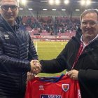 David Ramón y Eduardo Rubio, responsables de Errea y del C.D. Numancia.