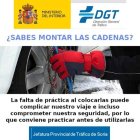 El próximo domingo, en la plaza de Mariano Granados, aprende a montar las cadenas de tu coche de cara al invierno.