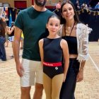 La soriana Clara Álvaro y sus entrenadores Daniel Giner y Andrea Álvarez.