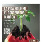 Cartel de la campaña informativa por la llegada del contenedor marrón a Soria.
