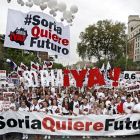 Histórica manifestación de Soria Ya y Teruel Existe en su cruzada contra la despoblación