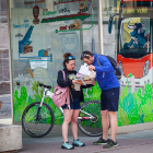 Turistas en el centro de la capital. MARIO TEJEDOR