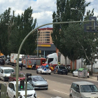 Bomberos, Policía Local de Soria y Policía Nacional intervienen en el lugar. HDS