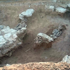 Restos de la necrópolis excavada-Cedida