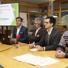 Fernando Rubio, Antonio Calvo, Tomás Cabezón y Héctor Sáinz, en la presentación ayer.-L.A.T.