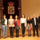 Premiados tras la entrega ayer en el Aula Magna Tirso de Molina-