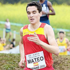 Daniel Mateo en plena carrera en el Mundial del pasado sábado.-RFEA