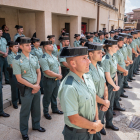 Agentes de la Guardia Civil este jueves en la Comandancia de Soria.