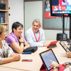 Ambiente en la sede del PSOE. GONZALO MONTESEGURO