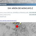 Punto donde se ha localizado el terremoto esta tarde.